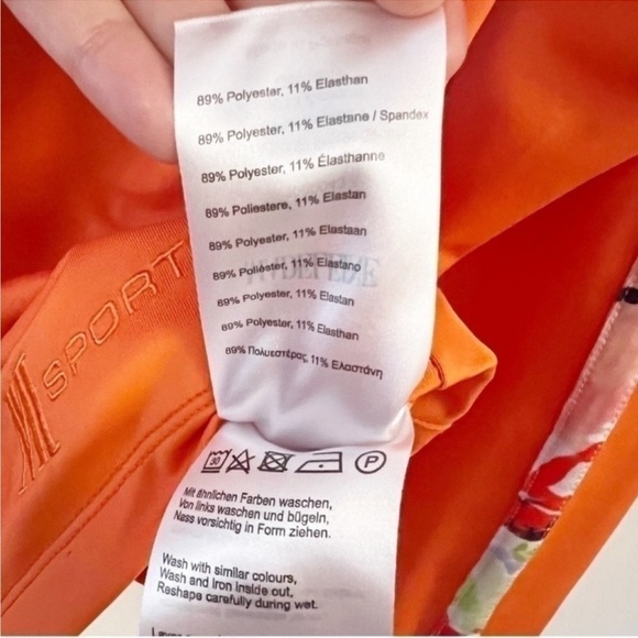 Madeleine Floral Two Way Zip Up Track Jacket Size 10 Orange Multi Color - Picture 9 of 11